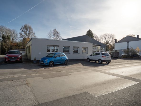 Ansicht der Lagerhalle in Roetgen von aussen auf die Wohnung