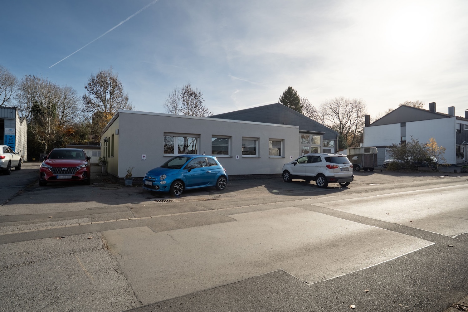 Ansicht der Lagerhalle in Roetgen von aussen auf die Wohnung