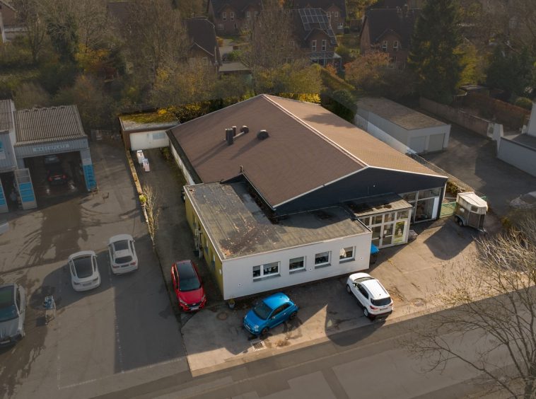 Lagerhalle in Roetgen mit Ansicht aus der Vogelperspektive