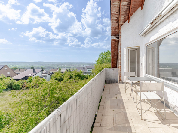 Terrasse mit Ausblick auf Stolberg